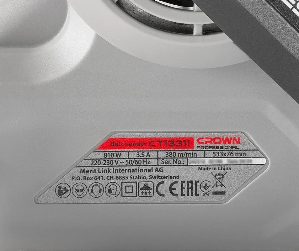 ленточная-шлифмашина-crown-ct13311-label-closeup
