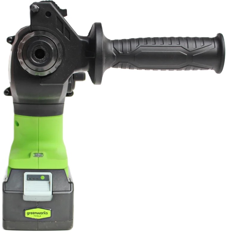 cordless-rotary-hammer-greenworks-gd24sds2k4-chuck-closeup
