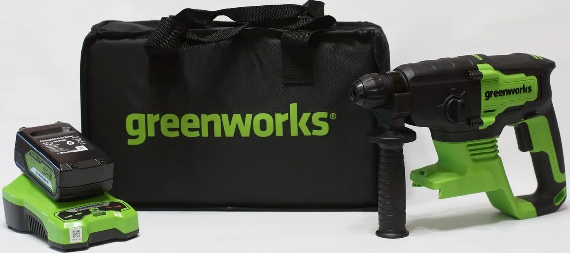 cordless-rotary-hammer-greenworks-gd24sds2k4-side-view