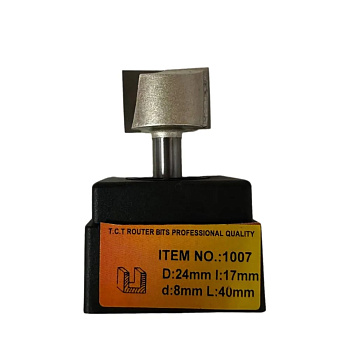 Фреза пазовая прямая d24x17мм хв.8мм (1007) Globus