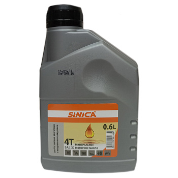 Масло SINICA минеральное 4-х тактное SAE30 0,6л.