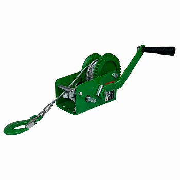 Лебедка ручная барабанная HW 1350 кг канат 10 м HITCH