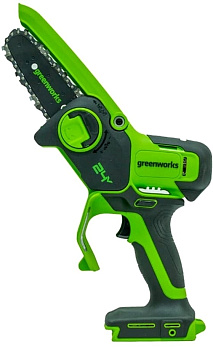 Мини-пила цепная аккумуляторная GREENWORKS G24MCS10 1х2,0 Ач