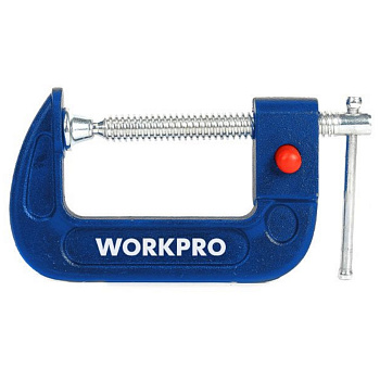 Струбцина тип G WORKPRO 75 мм, быстросъемный зажим WP232022