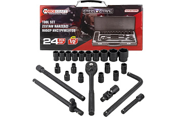 Набор инструмента FORCEKRAFT FK-4245B-5MPB 1/2''(6гр.)(8-32мм) 24 предмета