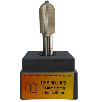 Фреза пазовая галтельная d14х25мм хв.8мм (1012) Globus