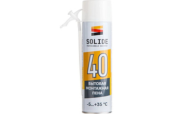 Пена монтажная бытовая всесезонная SOLIDE Foam 500 мл
