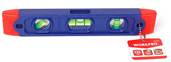 Уровень пластиковый магнитный 225мм TORPEDO WORKPRO WP262038