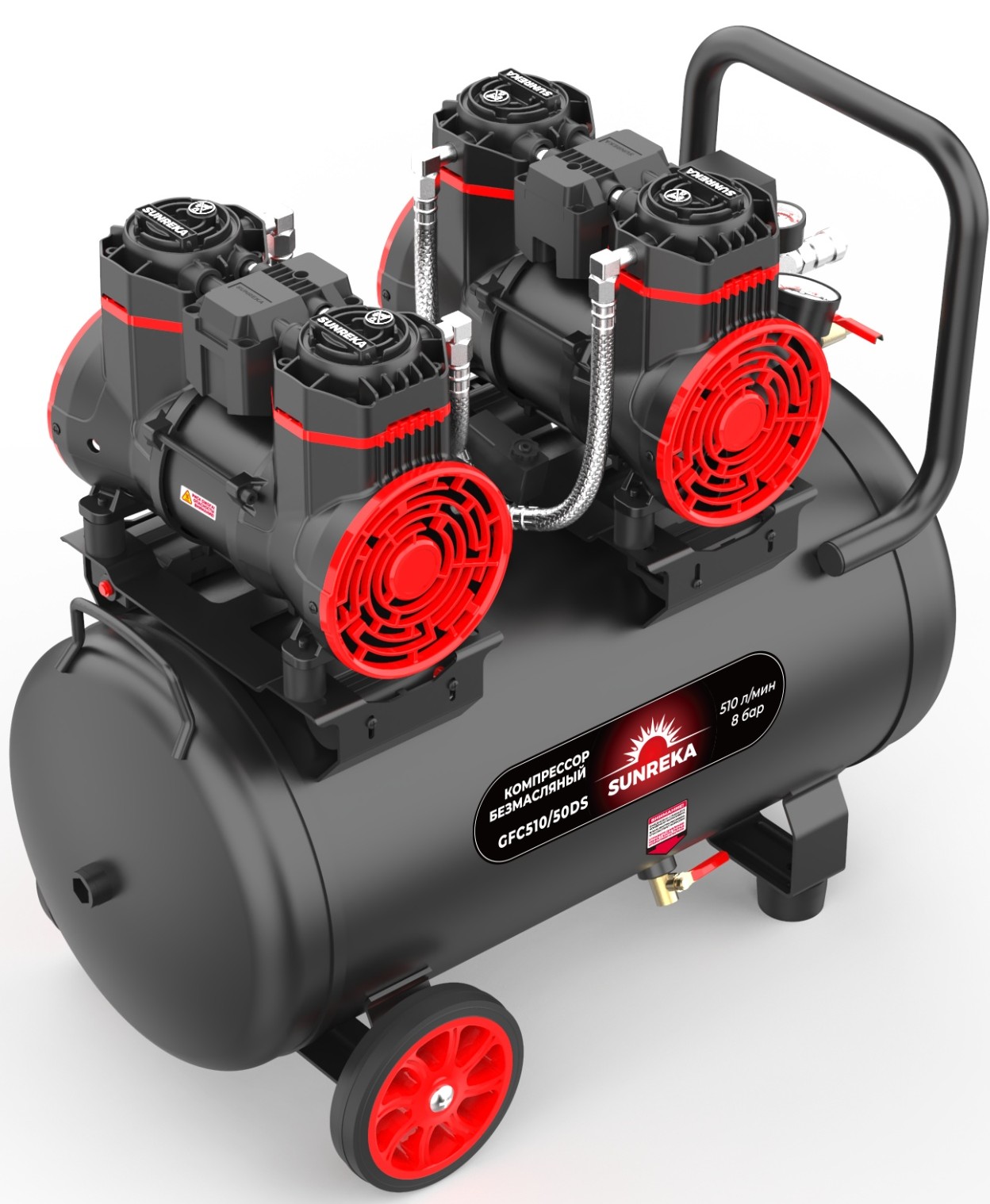 oil-free-air-compressor-sunreka-gfc510-50ds-top-angled-view