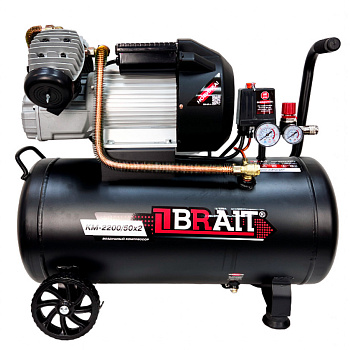 Компрессор масляный BRAIT воздушный КМ-2200/50х2