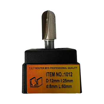 Фреза пазовая галтельная d12х25мм хв.8мм (1012) Globus