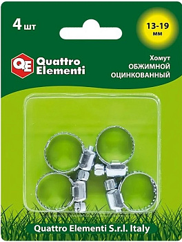 Хомут обжимной QE 13-19мм оцинк. 4шт