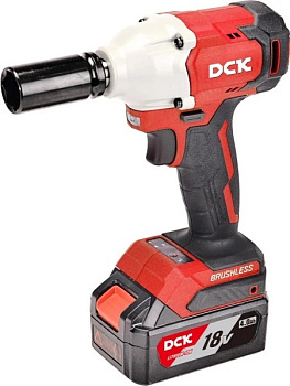 Гайковерт аккумуляторный ударный бесщеточный DCK KDPB298 2х4,0 Ач 1/2"