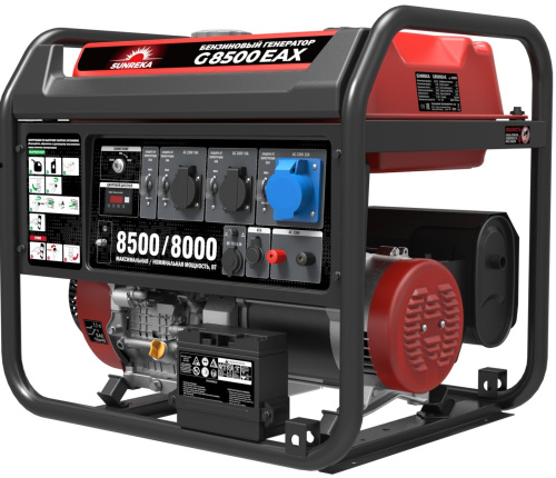 gasoline-generator-sunreka-g8500eax-front-angled-view