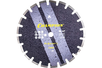 Диск алмазный CHAMPION Asphafight L 350х25.4х10мм АСФАЛЬТ