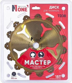Диск для триммера NUMBER ONE TD38 255х25,4х15T.,1.2мм МАСТЕР